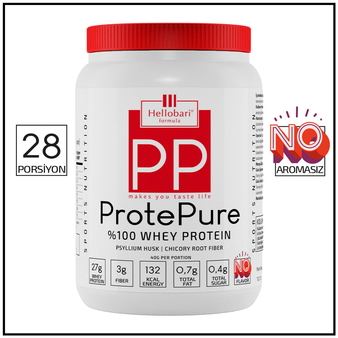 Hellobari Formula ProtePure | %100 Whey Protein | Aromasız | 28 Porsiyon