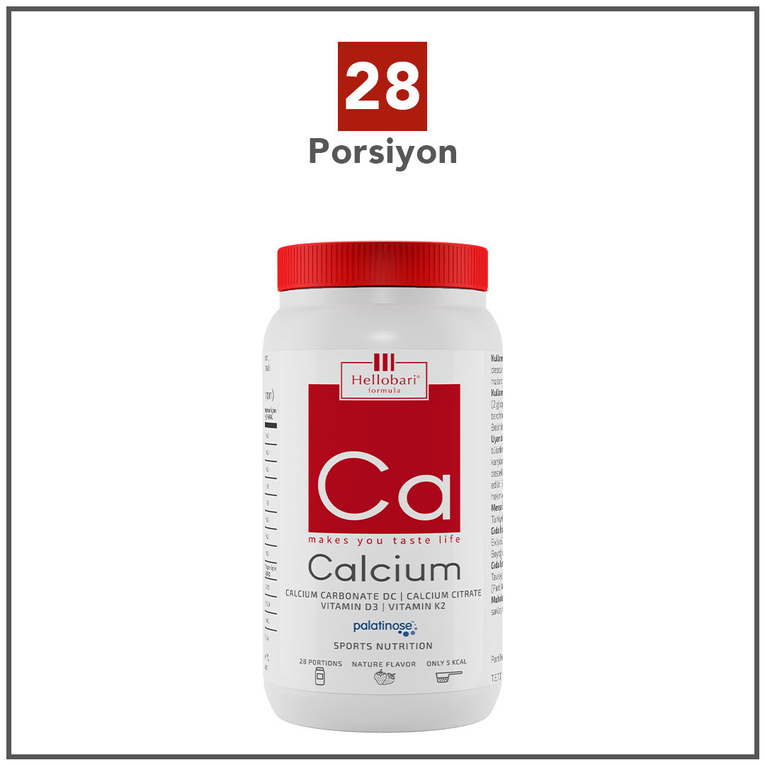 Hellobari Formula Calcium | Kalsiyum Karbonat &amp; Kalsiyum Sitrat | 28 Porsiyon
