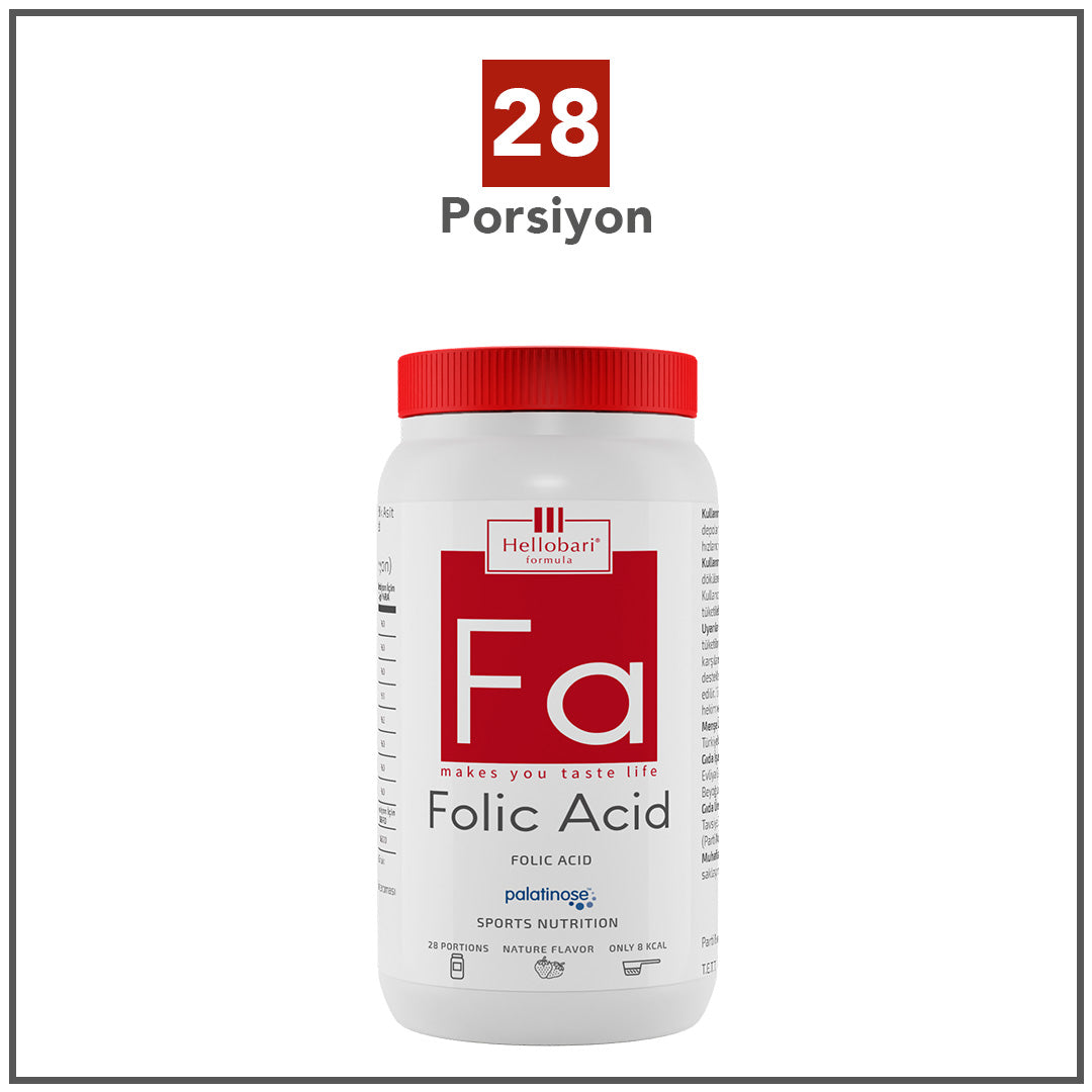 Hellobari Formula Folic Acid | Doğal Çilek Aromalı | 28 Porsiyon