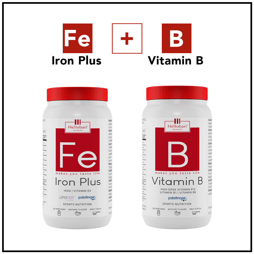 Hellobari Formula Vitamin B &amp; Hellobari Formula Iron Plus