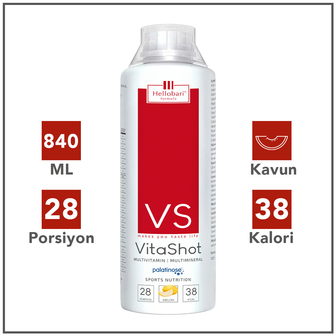Hellobari Formula VitaShot 840 ml. | Kavun Aromalı | 28 Porsiyon