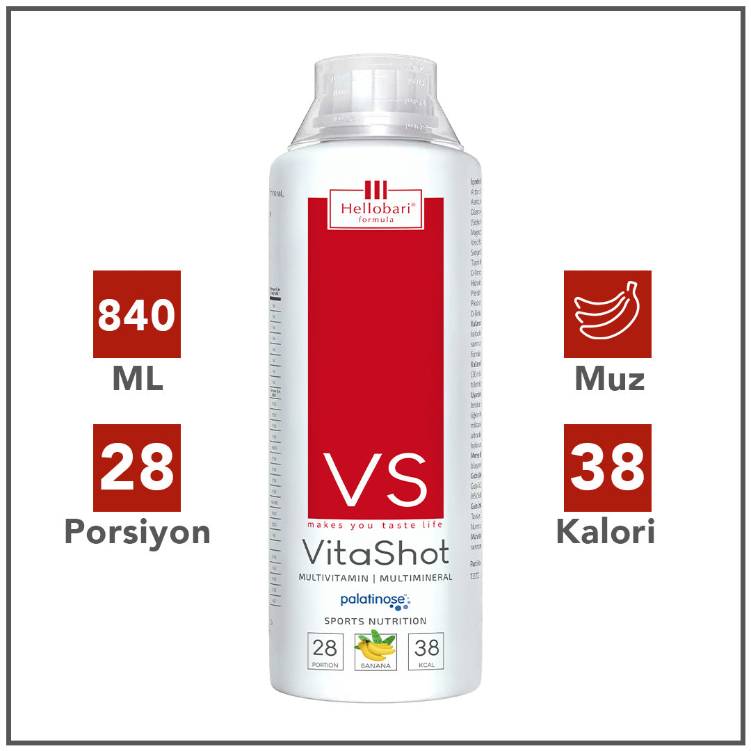 Hellobari Formula VitaShot 840 ml. | Muz Aromalı | 28 Porsiyon