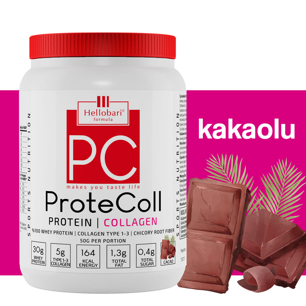 Hellobari ProteColl | Whey Protein | Kollajen | 21 Porsiyon - Hellobari