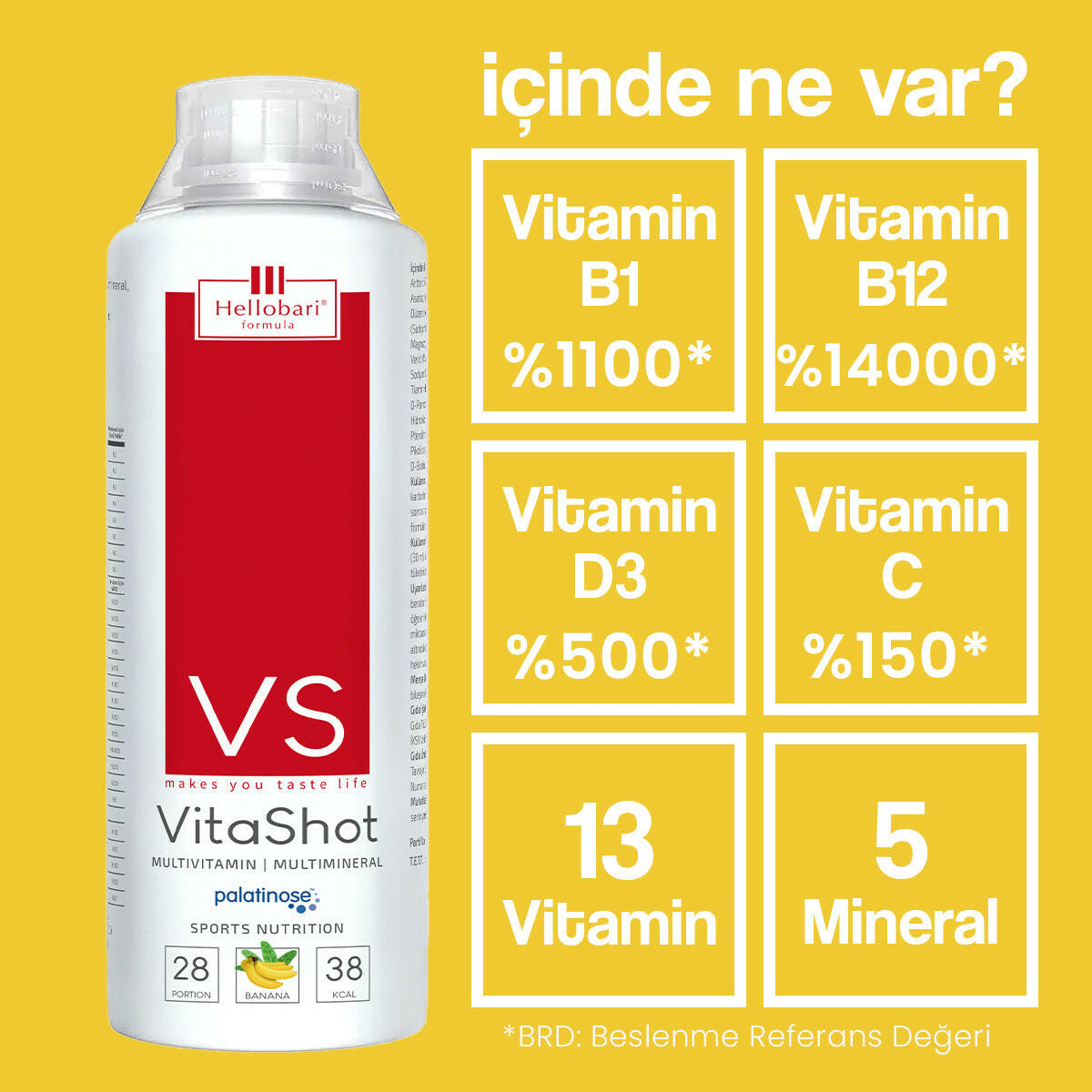 Hellobari VitaShot | Multivitamin | Multimineral | 28 Porsiyon - Hellobari