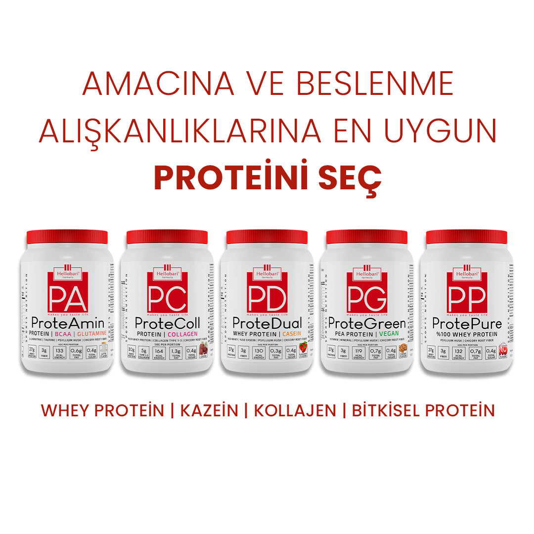 Hellobari - Yüksek Değerli Protein Tozu | Vitamin Mineral Destekleri